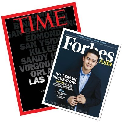 TIME 30期(8個月) +Forbes10期 ★送TIME數位版+送英文精裝書