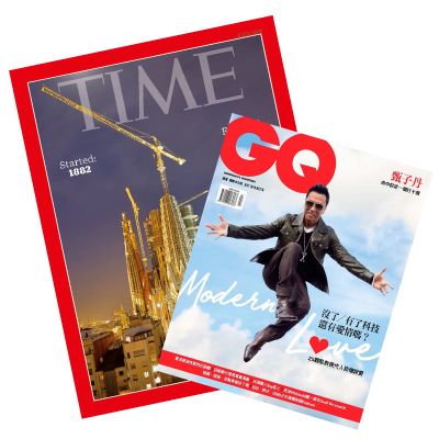 TIME 30期(8個月) +GQ雜誌國際中文版一年12期 ★送英文精裝書 ★再贈GQ雜誌2期
