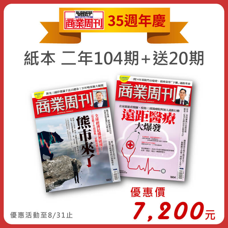【周年慶】商業周刊 二年104期+送20期(共124期)1
