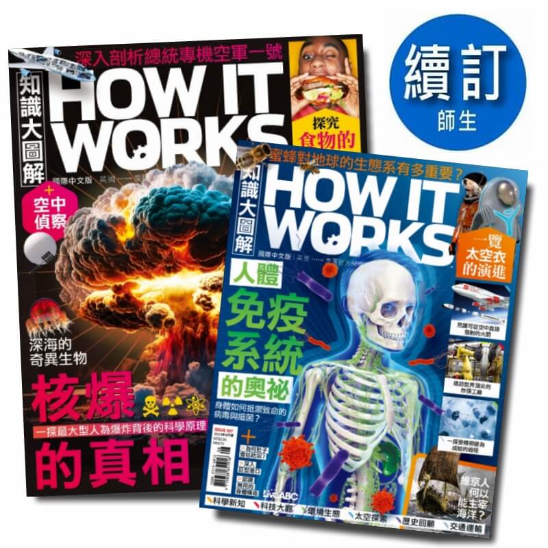 How It Works知識大圖解國際中文版【學生價】「續訂」一年12期+贈好書 10選 2本1